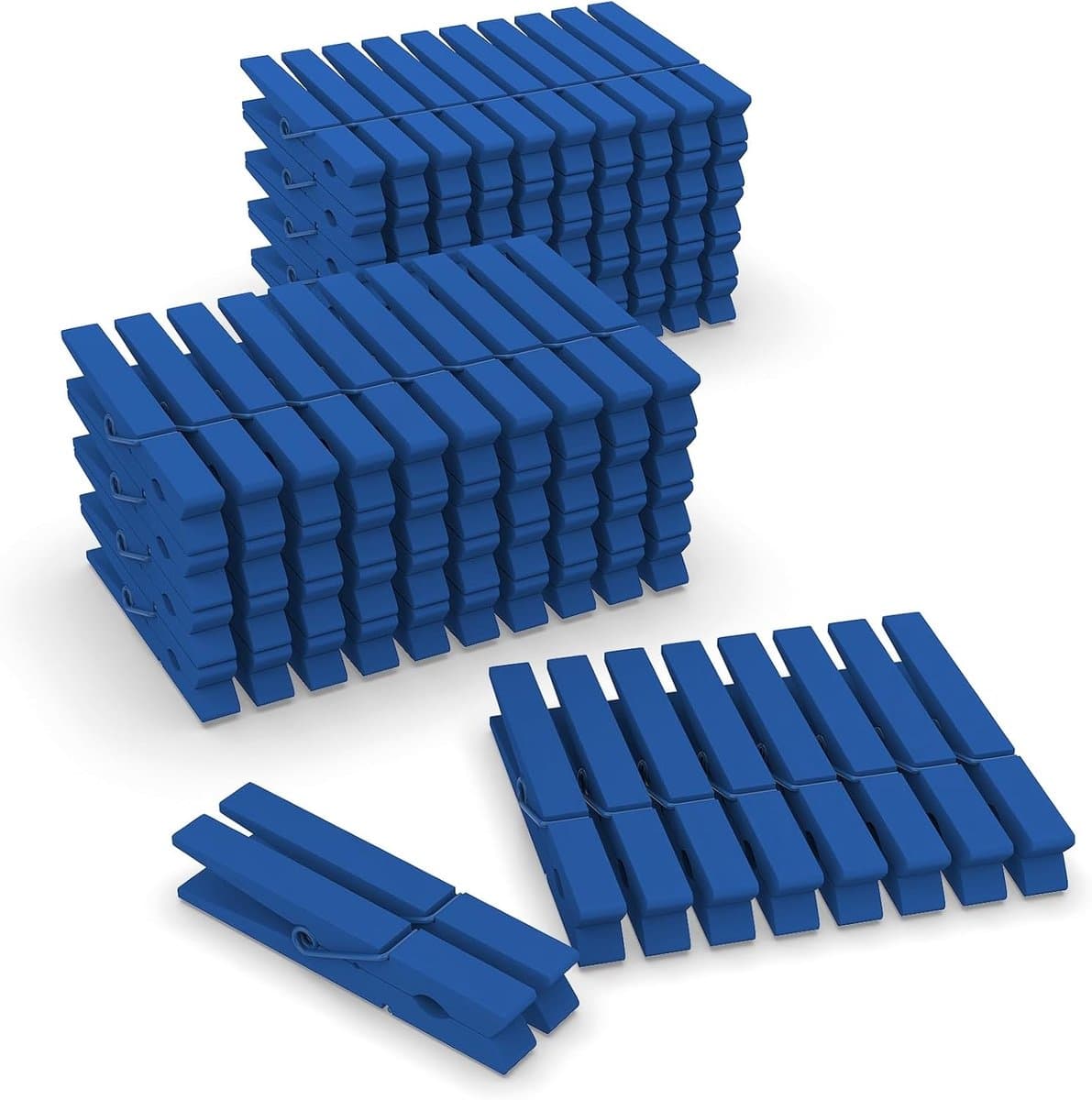 Houten Wasknijpers - Kleding Spelden - Buiten Droge Kleding - Duurzaam Natuurlijk Materiaal - 100 Stuks 9cm - Marineblauw — afbeelding 1