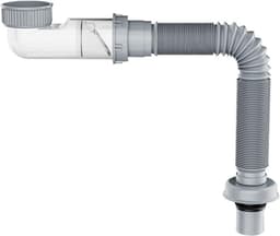 Sifon Afvoerbuis - Ruimtebesparend Flexibel - Keuken Wastafel - 360° Instelbaar Geurafsluiting - 1 1/4 inch - Grijs — thumbnail 1