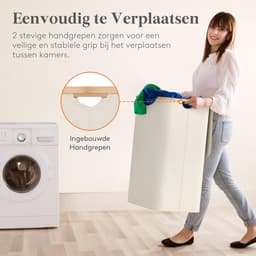 Dailygoods - Grote Wasmand met Deksel en 3 Vakken, 170 Liter — thumbnail 2
