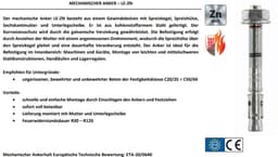 25x Zware Keilankers M10 x 155 mm Gegalvaniseerd met Moer en Borgring — thumbnail 5