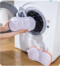 3-delige waszak voor bh's - Voor wasmachines - Voorkoming van bh-vervorming - Waszak voor ondergoed - Bh-verzorging - Wit — thumbnail 3