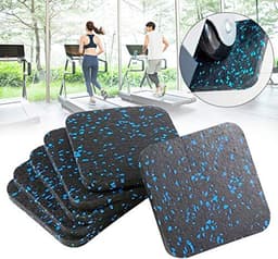 Schokabsorberende Loopband Mat - 6 Stuks Vloer Pads voor Anti-Vibratie en Geluidsisolatie — thumbnail 5