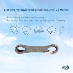 Sterke PVC gecoate waslijn van 15 meter - Weer- en roestbestendig, ideaal voor buiten — thumbnail 3