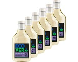 Ecover - Vloeibaar Donker Wasmiddel - Voordeelverpakking 6 x 1.43 L - 186 wasbeurten - Kleurbescherming & Pluisverwijdering - Plantaardig & Biologisch afbreekbaar
