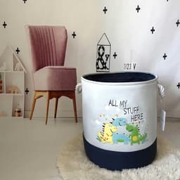 Opvouwbare wasmand, opbergmand, kinderen, manden, opbergspeelgoedmand voor kinderkamer, babykamer, decoratie, meisjes, Dinosau — thumbnail 2