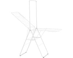 Brabantia HangOn Droogrek 25m - met Stang - Inklapbaar Wasrek - White