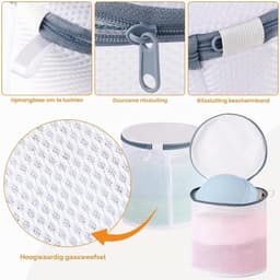 Set van 3 Wasnetten voor Bh's en Ondergoed, 18 x 20 cm, Herbruikbare Waszakken met Verborgen Rits, Ideaal voor Wassen van Lingerie en Sokken — thumbnail 5