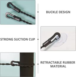 2 stuks reiswaslijn, intrekbare waslijn, waslijn met zuignap, draagbaar waskoord reisaccessoires, geschikt voor reizen, outdoor kamperen — thumbnail 5