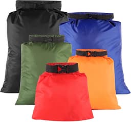 5 Stuks Waterdichte Drybags, 1,5 L/2,5 L/3,5 L/4,5 L/6 L, Waterdichte Tas Draagbare Droogzak Dry Bag voor Kajakken Driften Onderdompele Varen Wandelen Kamperen Outdoor (Multicolor) — thumbnail 1