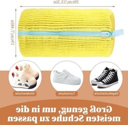 Dailygoods - 2 stuks schoenwaszakken - Wasmachine - Anti-vervorming - Geel — thumbnail 3