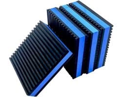 Trillingsdempers Wasmachine - Antitrillingsmatten Stabilisator - Apparaten Stabiliseren - Veerkrachtig Rubber EVA - 11 x 11 x 9 cm - Zwart
