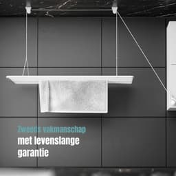 Levo® Wasrek Hangend Trapgat - Wasrek - Droogrek - Droogrek Trapgat - Droogrek Hangend - Wit - 50cm x 70cm x 30cm — thumbnail 3