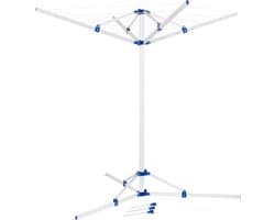 Droogmolen met Voet voor Camping & Thuis - Wasrek Staand - Droogrek Inklapbaar - Wit met Zwart gebruiksklaar