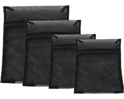 Waszakken Set - Zwart - 30 x 40 cm - Fijnmazige Wasnet voor Delicate Kleding - Voor Wassen en Opbergen