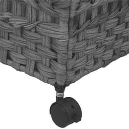 Wasmand – Wassorteerder – Wasbox – Opvouwbare Wasmand – Waszak – Met Wielen – Handgeweven Rattan – 66 x 35 x 60 cm — thumbnail 4