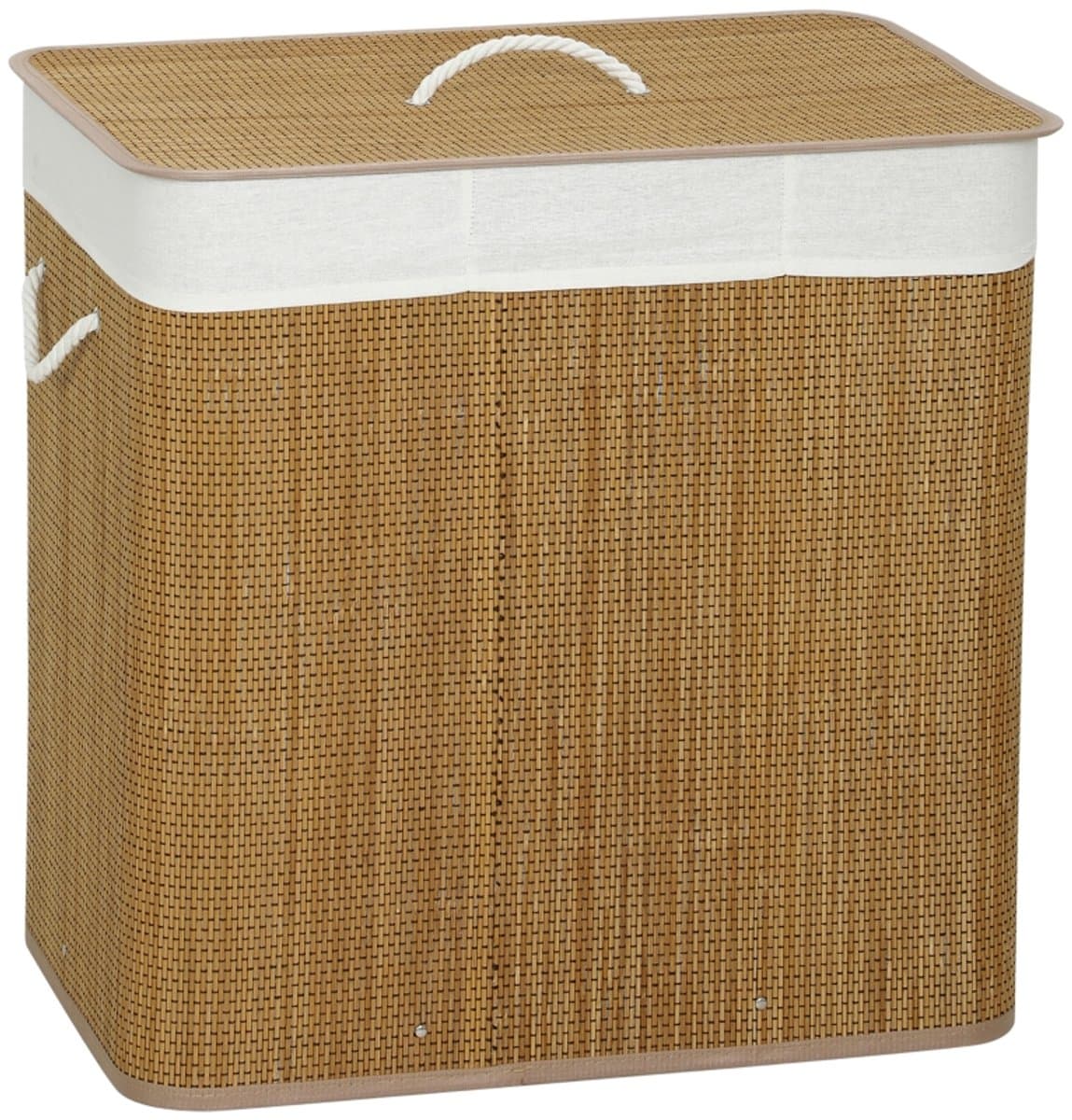 Wasmand 60x40x60cm Bruin Bamboe Wasmand Opbergmand Speelgoedmand Stevig en duurzaam Praktisch en mooi Eenvoudig schoon te maken Geschikt voor slaapkamer en badkamer — afbeelding 1