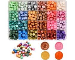 Octagonale Wasbolletjes voor Kaarsen en Trouwhuwelijksuitnodigingen - 600 Stuks in 24 Kleuren met Opbergdoos voor Cadeaukaarten en Enveloppen