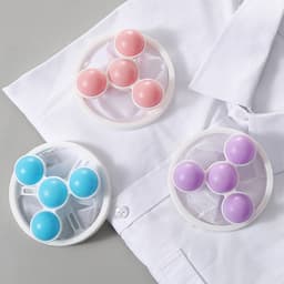 3 stuks - Filterzak -Geschikt voor de wasmachine - 9,2 x 17,5 cm - Waszak voor pluizen-Herbruikbaar - Wasmachinefilter van gaas- Roze, blauw, paars — thumbnail 4