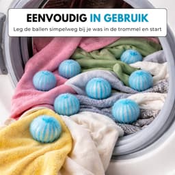 Boncy® Drogerballen 8 stuks Blauw - Droger Ballen Haarverwijderaar voor Wasdrogers & Wasmachine - Haarvanger Wasbollen - Anti Haar Droogballen - Wasdrogerballen - Wasballen Pluizenverwijderaar Huisdieren Wasmachine Pluis Wasbol — thumbnail 4