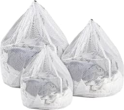 Een set van 3 herbruikbare waszakjes van mesh, Geschikt voor delicate kleding, Geschikt voor een trekkoord Geschikt voor gemakkelijk meenemen op reis. Perfect Geschikt voor het opbergen van overhemden, kousen, ondergoed en broeken. — thumbnail 2