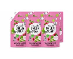 6 x Marcel’s Green Soap – Wasverzachter – Patchouli & Cranberry - Navulling – 750 ml - Voordeelverpakking - 6 stuks