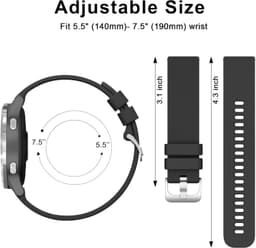 Wanme 3-delige armband voor Garmin Vivoactive 4S / Vivomove 3S / Venu 2S / Venu 3S, zachte siliconen armband voor Garmin Forerunner 265S / 255S — thumbnail 4