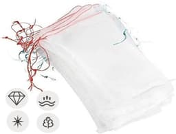 50 stuks herbruikbare fruitbeschermzakjes - nylon net met trekkoord - voor planten en bloemen — thumbnail 3