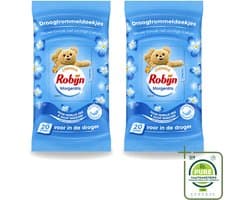 2 x Robijn – Droogtrommeldoekjes – Morgenfris - 20 Doekjes - Grootverpakking - Vaatwasstrips - Droogtrommeldoekjes - Wasgoed Drogen - Frisse Geur - Wasgoed Verzorgen - Kleuren Beschermen