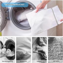 Wasnetten voor Delicate Kleding - 5 Stuks Waszakken voor Ondergoed, Sokken en Baby Kleding — thumbnail 3