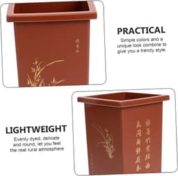 1set Eenvoudige Orchidee Bloempot Hoogwaardige Resin Flowerpot Met Tray Filtercover Voor Balkon Patio Huiskamerdecoratie Voor Thuis Kantoor — thumbnail 5