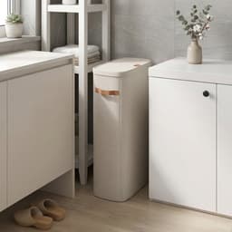 HHHK - Wasmand 65L - Beige - 32x39x75cm - Wasmand met Deksel - Waszak - Uitneembare Waszak - Laundry Basket - Wassorteerder — thumbnail 3