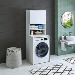 Roomart ATLANTIC-III Wasmachine Overbouwkast 65x181 cm - Wit — thumbnail 2