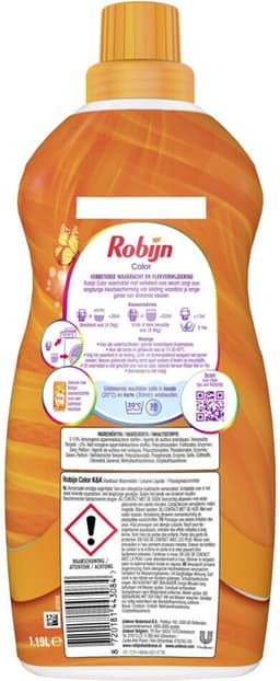 Robijn - Klein & Krachtig Wasmiddel Color 34 Wasbeurten - 2 x 1,19 liter - Voordeelverpakking — thumbnail 4