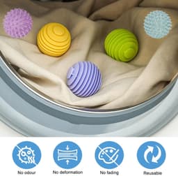 12 Stuks Herbruikbare Droogballen voor Wasmachine — thumbnail 3