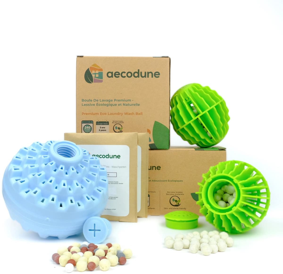 Set Wasbal en Herbruikbare Droogballen voor Ecologisch Wassen — afbeelding 1