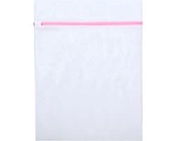 Scoby - Lingerie Waszak - Wasnetje - Waszak - Wasmachine Zak - Laundry Bag - 40 x 50 cm - Wit met Roze