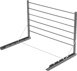 Droogrek - Opklapbare badkamerdroger aan de muur gemonteerd - 70 cm Zilver — thumbnail 4