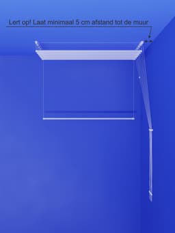 Heavy-duty Ruimtebesparend Plafond Wasrek - 7 stangen elk 150 cm lang — thumbnail 4
