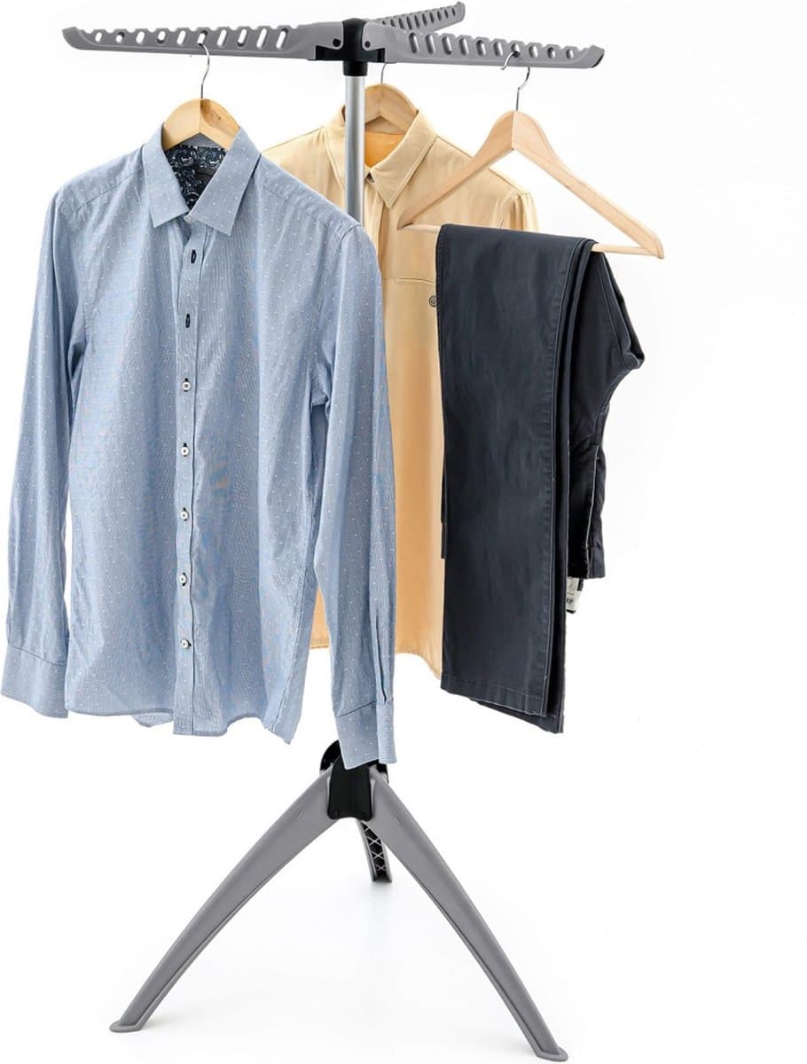 Artmoon Cedar - Stevig Ruimtebesparend Inklapbaar Droogrek - Opvouwbaar Staand Wasdroogrek - Was Droger Rek Toren - Kleding Wasrek Hangrek Voor 63 Kleding Hangers - Droogtoren 2 Volle Wastrommels - Voor Badkamer/Balkon/Binnen/Buiten - Opklapbaar — afbeelding 1