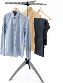 Artmoon Cedar - Stevig Ruimtebesparend Inklapbaar Droogrek - Opvouwbaar Staand Wasdroogrek - Was Droger Rek Toren - Kleding Wasrek Hangrek Voor 63 Kleding Hangers - Droogtoren 2 Volle Wastrommels - Voor Badkamer/Balkon/Binnen/Buiten - Opklapbaar — thumbnail 1