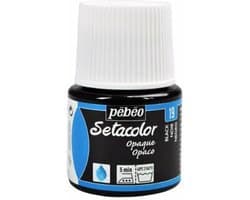 Pébéo Setacolor Zwarte Textielverf - 45ml textielverf voor donkere en lichte stoffen