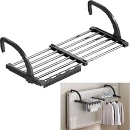 wasdroogrek met grote capaciteit opgewaardeerde versie, droogrek kleding, waslijn roestvrij staal, vouwen binnen en buiten — thumbnail 3