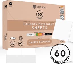 Cosmeau Wasmiddel Wasstrips 60 Wasbeurten Kersenbloesem G5 - Cherry Blossom - Wasvellen - Wasmiddeldoekjes - Detergent Sheets - Wasdoekjes — thumbnail 1
