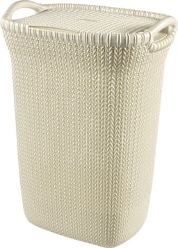 Curver Knit Wasmand met deksel - 57L - 2 stuks - Wit — thumbnail 5