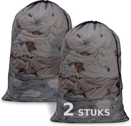 BOTC Waszakken - 60*90cm Waszak Groot - Set van 2 - Waszak Wasmachine - Laundry bag - Waszakken - Zwart — thumbnail 1