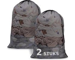 BOTC Waszakken - 60*90cm Waszak Groot - Set van 2 - Waszak Wasmachine - Laundry bag - Waszakken - Zwart — afbeelding 1