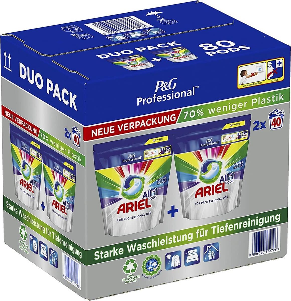 Ariel All in 1 Pods Professional Color 80 stuks (2x40 Stuks) — afbeelding 1