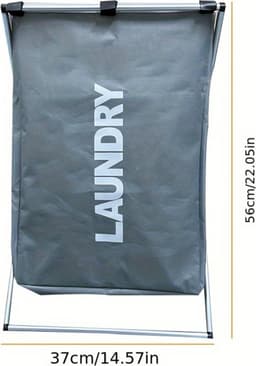 Livano Laundry Bag - Wassorteerder 2 Vakken - Wassorteerder - Wasmand 2 Vakken - Laundry Basket — thumbnail 2