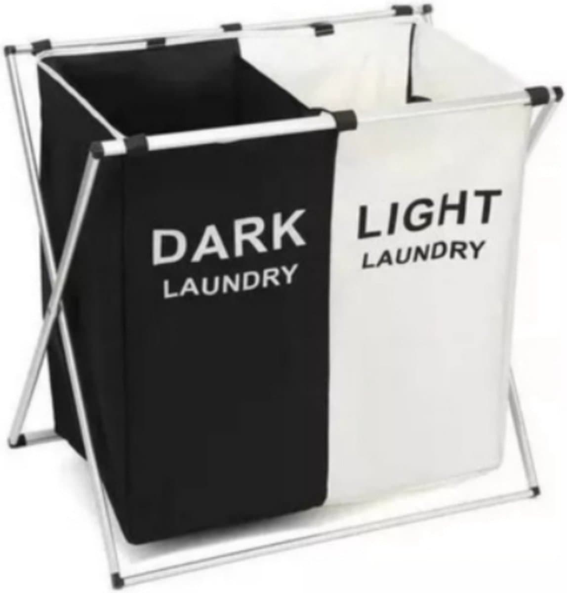 Opvouwbare Wasmand Organizer Voor Vuile Kleren Wasmand Grote Sorter Twee Of Drie Grids Inklapbare Opvouwbare Mand — afbeelding 1
