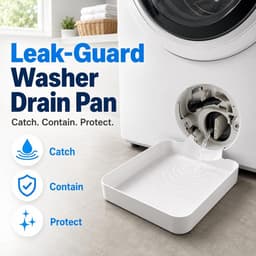 Lekbak wasmachine - Universeel - Wateropvang - Afvoer - Opvangbak tegen lekkage - Opstaande Rand - Afvoerbak - Lekbak Koelkast Vaatwasser Diepvriezer - voor appartementen, garages en huurwoningen - Transparant grijs — thumbnail 3